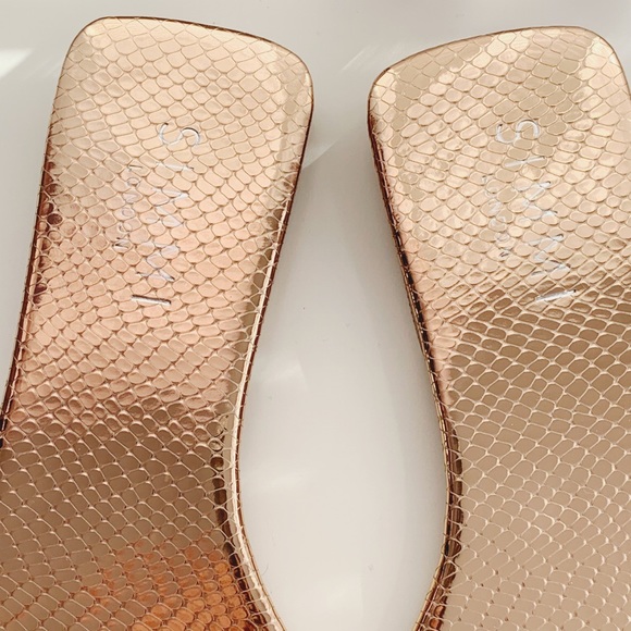 Rose Gold Snake Sandals - Picture 4 of 4